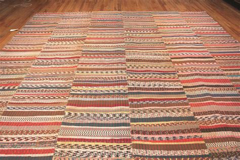 Stripped Modern Turkish Rag Rug By Nazmiyal Rugs