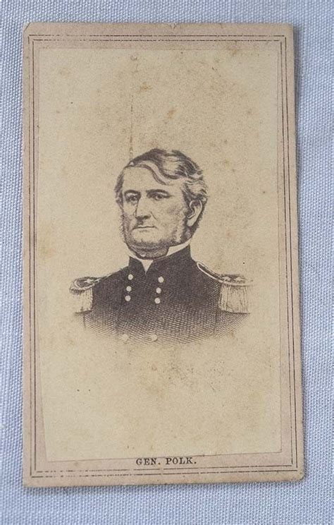 Civil War Era Antique Cdv Confederate General Leonidas Polk Ex Nr