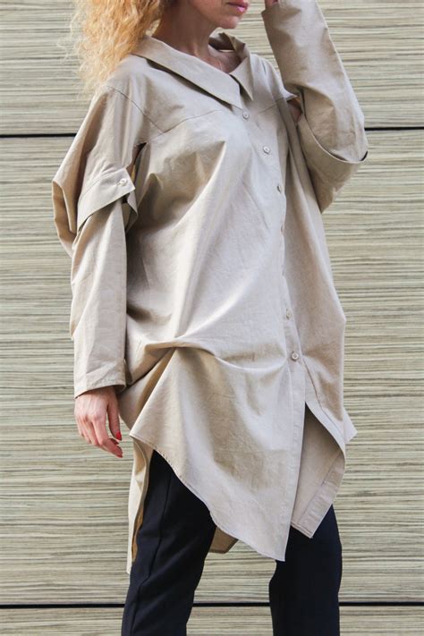 Woman Extravagant Shirt Loose Baggy Top Oversize Shirt Maxi Etsy