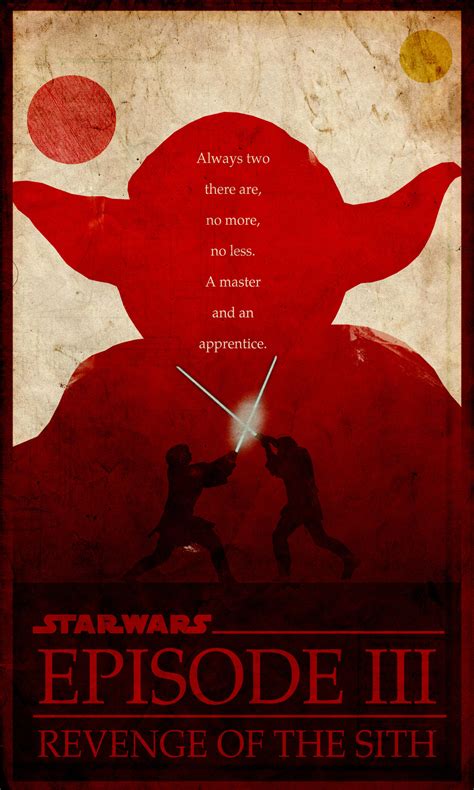 STAR WARS - Prequel Trilogy Minimalist Poster - Alexander Hamann