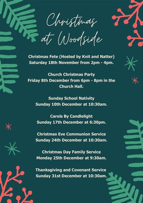 Christmas Events – Woodside Community Church of the Nazarene