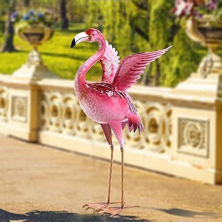 Amazon Bits and Pieces 35 ½ Tall Metal Flamingo Garden Statues