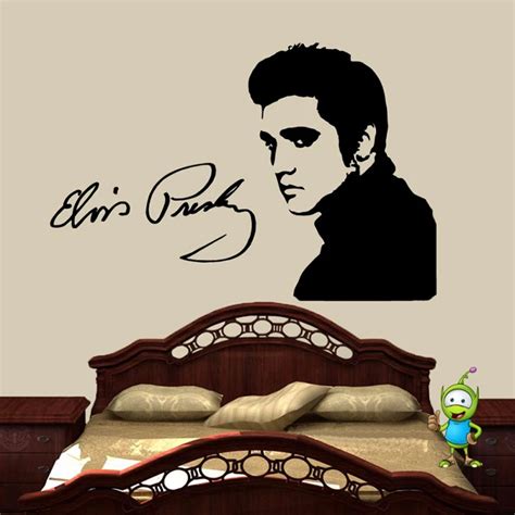 Free Shiping Diy Vinyl Wholesale Elvis Presley With Signature Wall