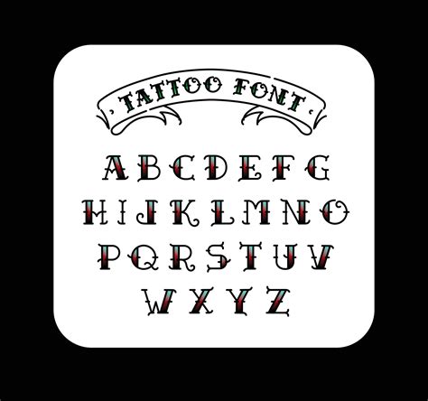font traditional tattoo