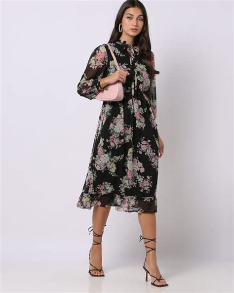 Buy Floral Print Fit And Flare Dress Online At Best Prices In India