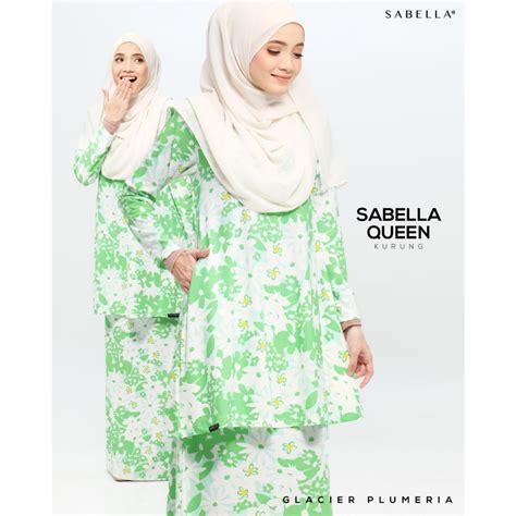 Sabella Kurung Printed Queeny Queen Ready Stock Baju Moden Ironless