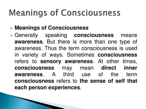 Consciousness Synonym