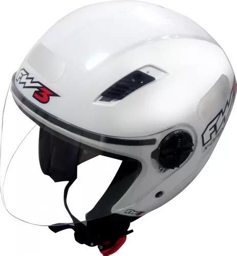 Capacete Para Moto Fw3 X Open Classic Tamanho 58 Branco Cor Branco