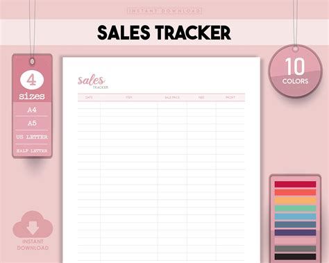 Sales Tracker, Sales Template, Sales Log, Order Tracker, Business Sales ...