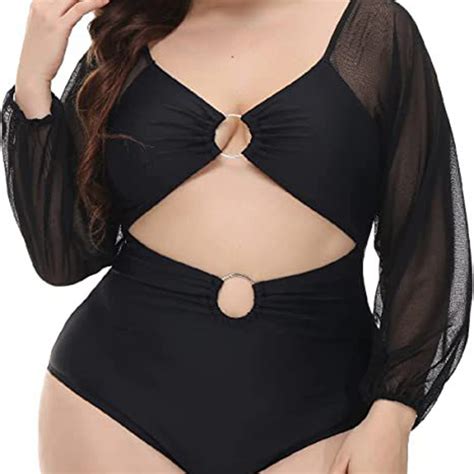 SIMU Swimming Suits For Women Plus Size Sexy Bikini Swimsuit Long