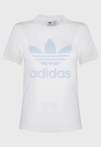 Polera Adidas Orginals Trefoil Blanco Calce Slim Fit Compra Ahora