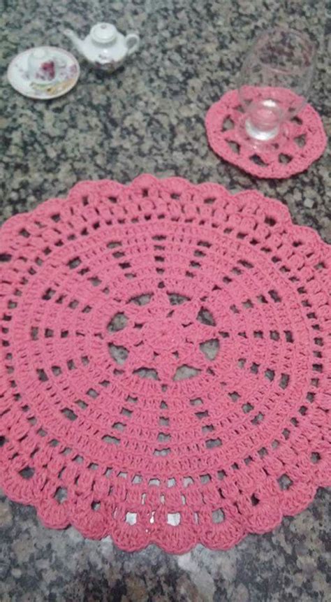 Pin De Dulcinea Pinho Silveira Em Crochet Souplat De Croche Sousplat