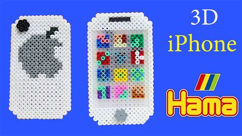 Iphone 3d Con Hama Beads Diy Perler Beads Iphone Tutorial Rainbow