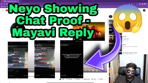 Neyoo Showing Chat Proof Mayavi Reply Ge Team Up With Soul Youtube