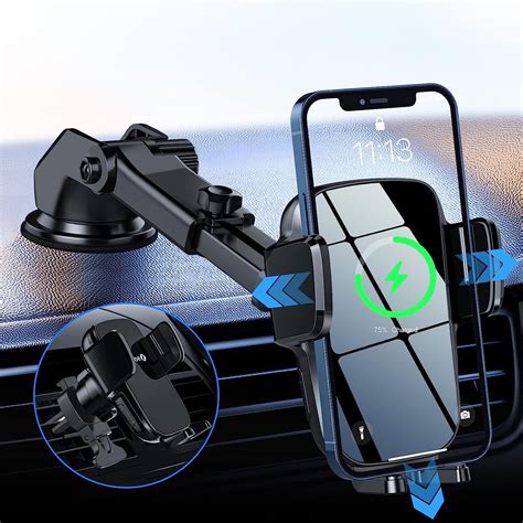 Hoey 3 In 1 Wireless Car Charger 15w Smart Sensor Auto Clamping Air