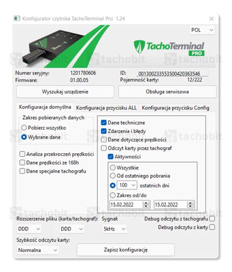 Tachoterminal Pro Czytnik Do Tachografu Cyfrowego I Karty Kierowcy