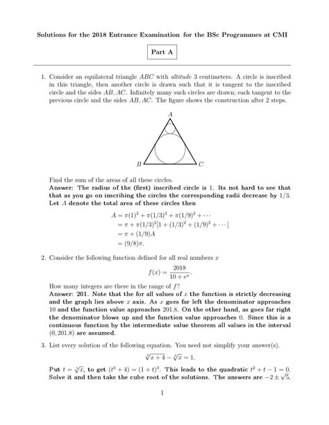 Cmi Entrance Exam Solutions B Sc Hons Mathematics And Computer