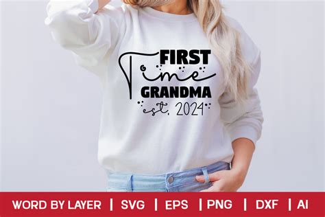 First Time Grandma Est 2024 Graphic By Digitalart · Creative Fabrica