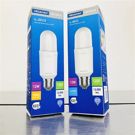 MEGAMAN หลอด LED STICK หลอด LED P Bulb 12W ทรงแคปซล ขว E27 Shopee