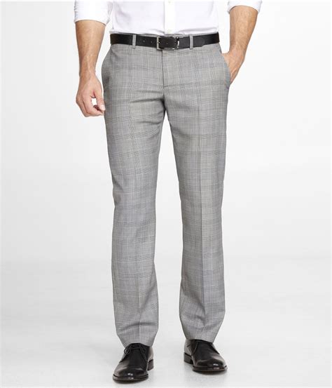 Lyst Express Plaid Photographer Suit Pant In Gray For Men