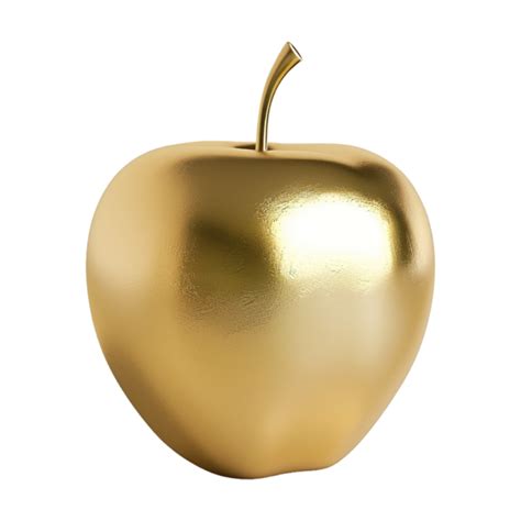 Golden Apple On Transparent Background 47076366 Png