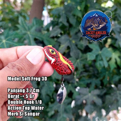 Soft Frog 3D Si Sangar 3 7 Cm Umpan Casting Gabus Lazada Indonesia