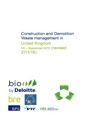 Fillable Online Ec Europa Construction And Demolition Waste Management