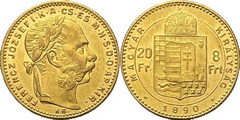 Austria Ungarn Forint Francs Franz Joseph I Gepr Gt Kremnica