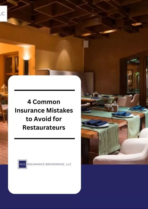 PPT 4 Common Insurance Mistakes To Avoid For Restaurateurs PDF