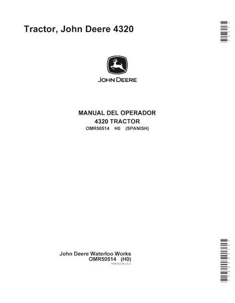 Manual Do Operador Em Pdf Do Trator John Deere Row Crop Es