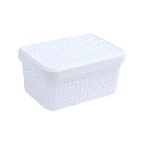 Ezy Storage Mode 51l White Lidded Basket Bunnings Australia