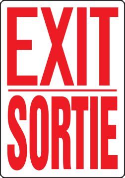 Bilingual French Safety Sign - Exit / So... - Safety Signs and Labels