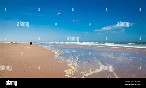 brancaster beach  wind surfers stock photo alamy