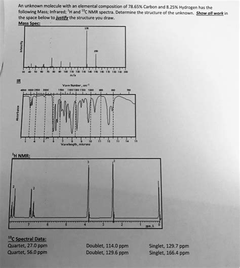 SOLVED An Unknown Molecule With An Elemental Composition Of 78 65