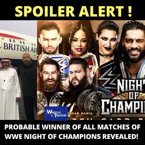 Wrestle Tracker On Twitter Probable Winner Of All Night Of Champions