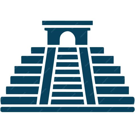 Premium Vector | Mayan ruins pictogram