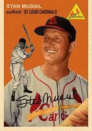 1954 Stan Musial Milwaukee Baseball Baseball Cards Baseball History