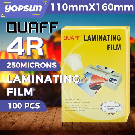 Quaff Laminating Film R R R Micron Micron Pcs