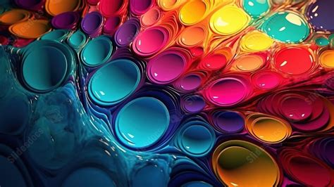 Colorful Abstraction Brought To Life In D Render Powerpoint Background