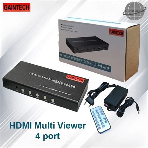 Jual GAINTECH HDMI Quad MultiViewer 4 Port With Audio HDMI Multi