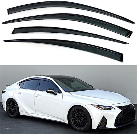 Amazon Premium Luxury Smoke Tinted Window Visor Rain Guard W Clips