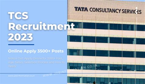 TCS Recruitment 2023 Notice Out Apply Online For 3500 Post Age