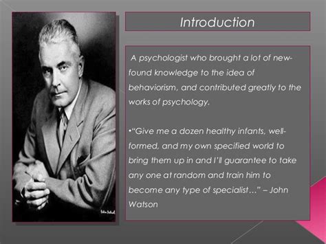 😀 John B Watson Contributions To Psychology John Watson And