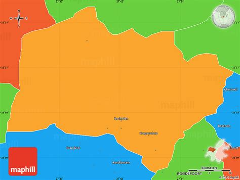 Political Simple Map of KRUGERSDORP