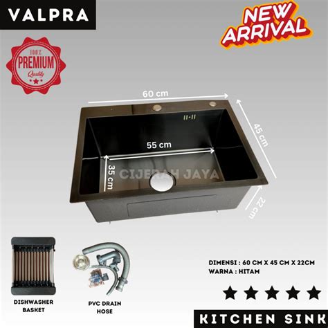 Jual PAKET KITCHEN SINK BAK CUCI PIRING HITAM BLACK STAINLESS SUS 304