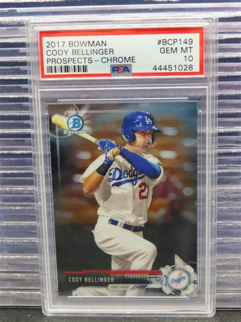 2017 Bowman Chrome Cody Bellinger Prospect Chrome BCP149 PSA 10