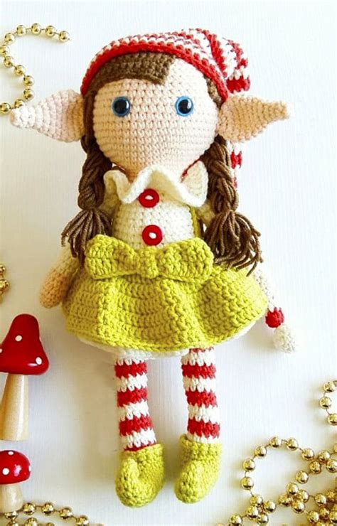 Crochet Elf Berry Christmas Doll Amigurumi Free Pattern Lovelycraft