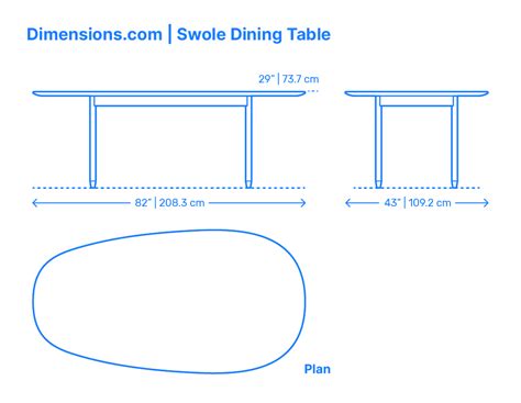 Dining Tables Dimensions & Drawings | Dimensions.com