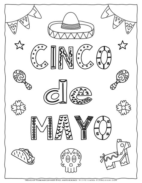 Celebrate Cinco de Mayo with a Festive Coloring Page for Kids