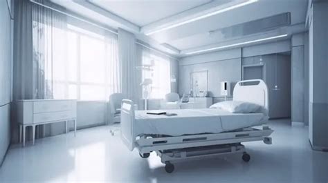 Hospital Room With Numerous Beds And Medical Equipment Background